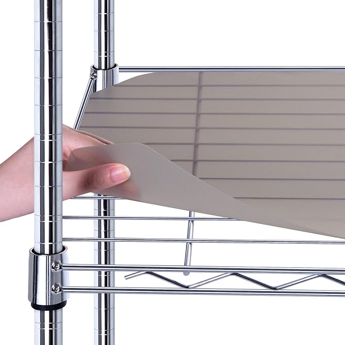 BRIAN & DANY Wire Shelf Liner 14" X 30", Heavy Duty Shelf Liners for Wire Shelving, Waterproof Protector Mats, Set of 5, Charcoal
