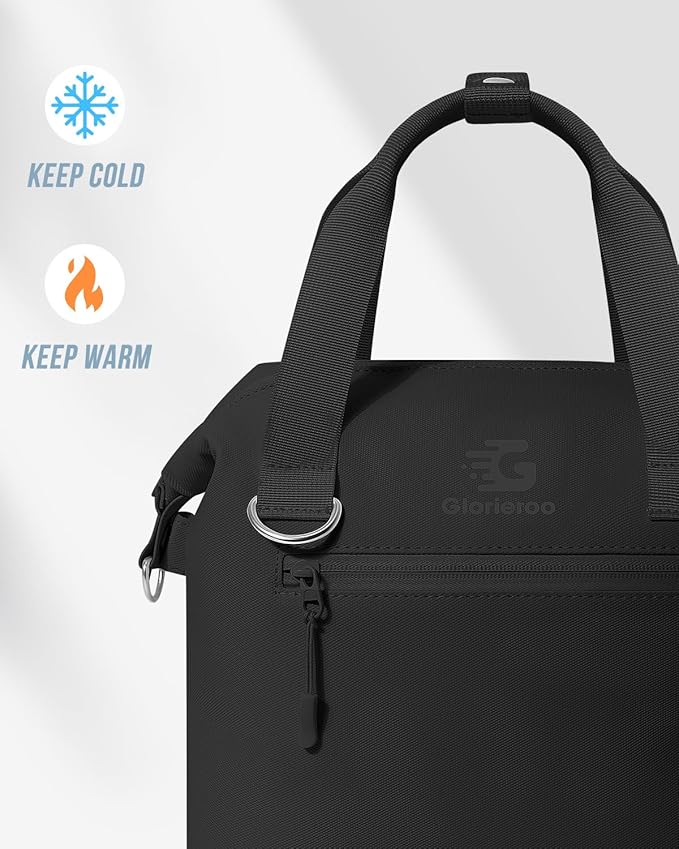 GLORIEROO Pastel Lunch Box Women | Insulated Soft Waterproof Leakproof Lunch Bag Cooler | Adjustable Strap | BPA-Free