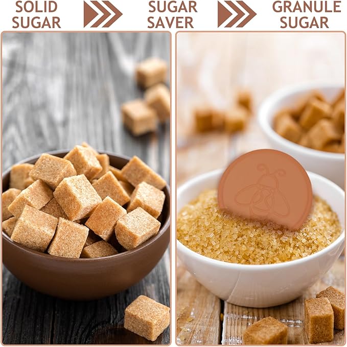 2PCS Terracotta Brown Sugar Keeper Brown Sugar Saver and Softener Disc to Maintain Food Moisture in Storage Container (Bee)