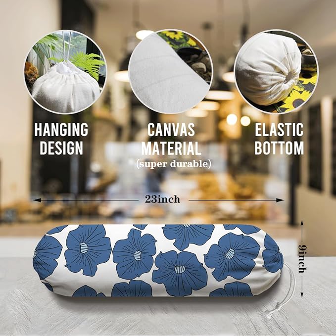 Flower Plastic Bag Holder, Garbage Shopping Trash Bags Carrier Organizer Dispenser, Reusable Grocery Bag Organizer, Wall Mount, Home Kitchen Essentials, Housewarming Gifts