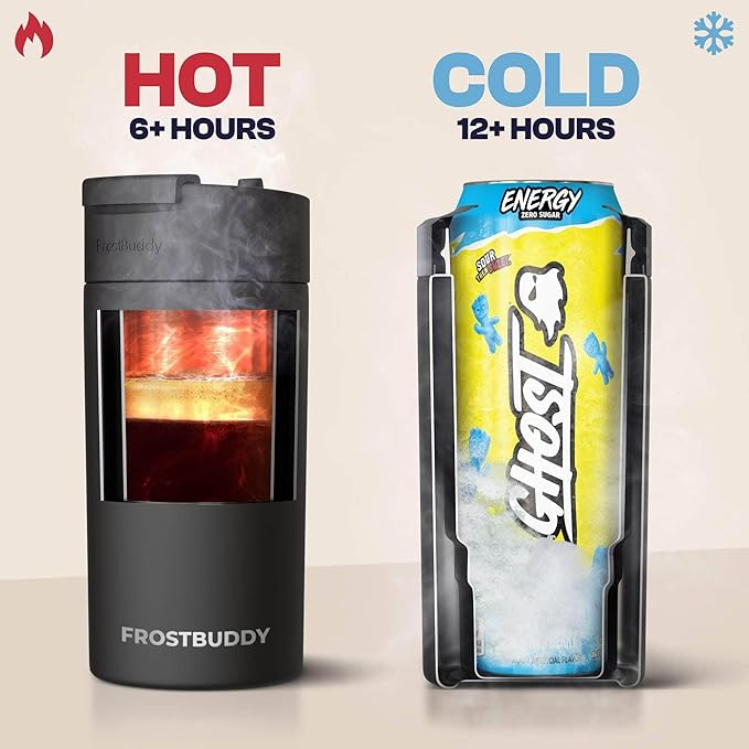 Frost Buddy Universal Can Cooler - Fits all - Stainless Steel Can Cooler for 12 oz & 16 oz Regular or Slim Cans & Bottles - Stainless Steel (Mint Chocolate)