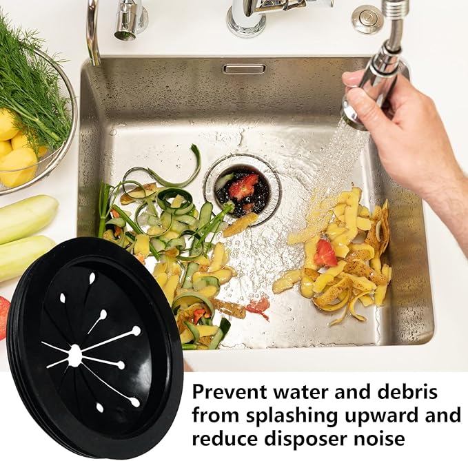 2 Pack Garbage Disposal Splash Guard Sink Baffle Disposal,3-1/8” Food Waste Disposer Accessories,Suitable for Whirlaway, Waste King, Sinkmaster & GE Models