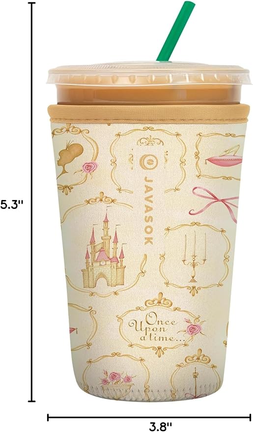Sok It JavaSok Iced Coffee & Cold Soda Insulated Neoprene Cup Sleeve (Happily Ever After, Medium: 22-28oz)