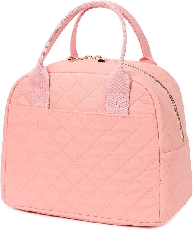 LOVELYWIND Lunch Bag for Women, Insulated Lunch Box, Reusable Water-Resistant Lunchbox Cooler with Front Pocket, Large Capacity Lunch Tote Bag for Work, Travel, Picnic