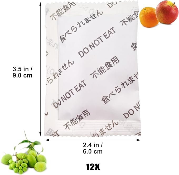12 Pack Produce Saver Refills Kit for OXO GreenSaver Produce Keepers and Crisper Inserts, Keep Fruits Veg Fresh, Also Compatible with Bluapple Produce Freshness Saver Balls and other Produce Savers