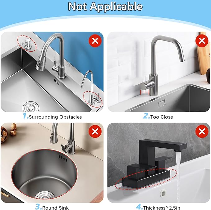Silicone Sink Splash Guard Mat with Slanted Design,24*5.5 Inch Large Non-Slip Base,Multi-Surface Protector for Kitchen,Bathroom,Laundry,RV,Easy Clean Water Deflector Accessory(black)