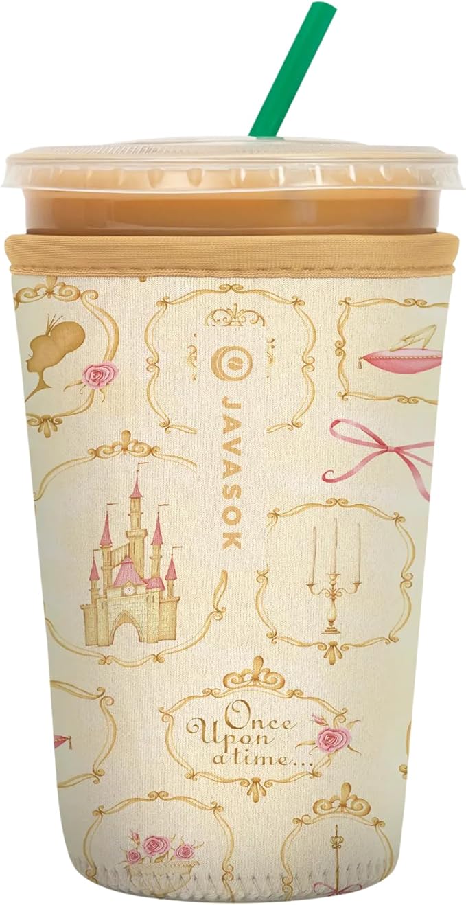 Sok It JavaSok Iced Coffee & Cold Soda Insulated Neoprene Cup Sleeve (Happily Ever After, Medium: 22-28oz)