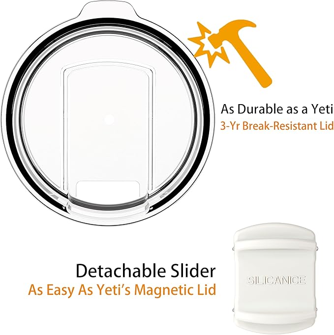 20oz Hygienic Stainless Steel Vacuum Insulated Tumbler w/ Easy-On/Easy-Off Lid - Removable slider, Double Wall 18/8 Travel Mug, BPA-Free, Fits Cup Holders, Premium Quality, Smart Value - Cream