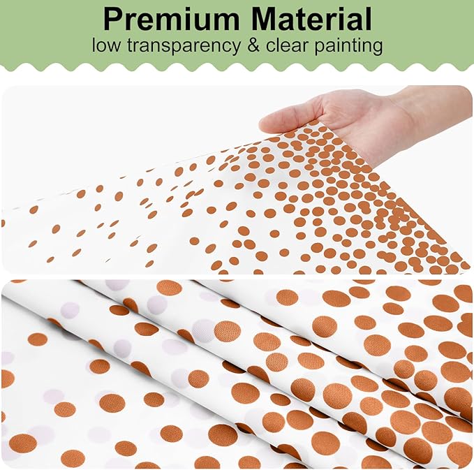 misaya 4 Packs Dot Disposable Table Cloth, 54 x 108 Inch Waterproof Plastic Tablecloth, Rectangle Rose Gold Dots in White Table Covers for Picnic, Birthday, Party