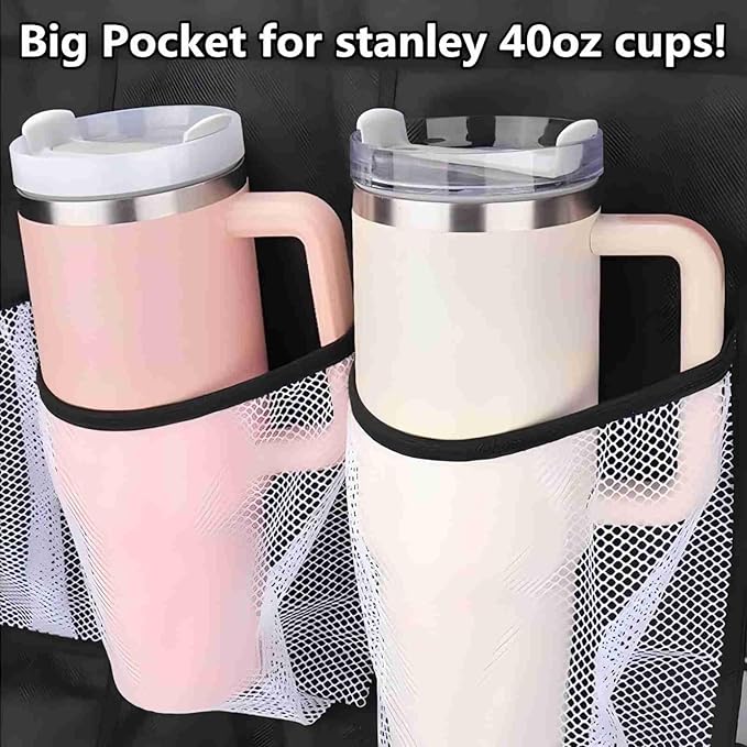AIERSA Tumbler Organizer for Stanley 30 40 oz Cups with Handle, Cup Holder with Big Pockets for Big Water Bottles, Over the Door Tumbler Holder, Kitchen Cabinets Organizers Accessories