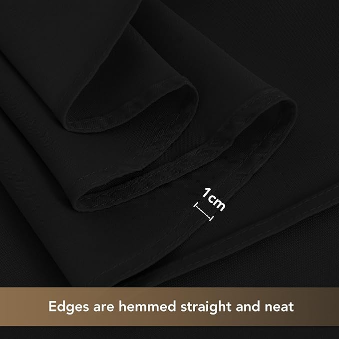 sancua Black Tablecloths for 6 Foot Rectangle Tables, 8 Pack - Washable Polyester Fabric Table Cloth, Reusable Table Covers for Wedding Party, Birthday, Banquet Reception, 54x108 Inch