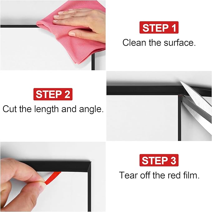 ToLanbbt Rubber Edge Trim U Channel - 1/8" Self Adhesive Sheet Metal Edge Guard Protector, EPDM Seal Strip for Car Doors, Steel Plates, Glass, Hatches, Table Corners, Fit 1/8"(3.2mm), 10Ft, Black