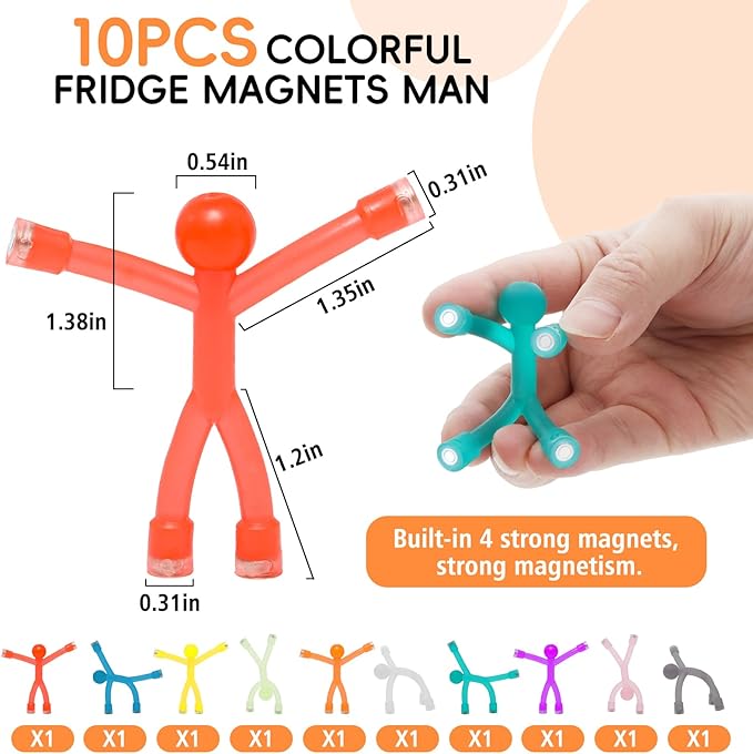 10 Pack Fridge Magnets Men, Cute Refrigerator Magnets, Funny Magnetic People Magnets for Adults, Lockers, Fridge, Office, Classroom Decoration