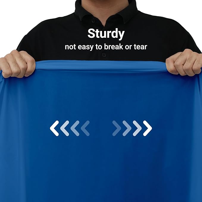 Auros Premium Plastic Tablecloths 10 Pack, 54 x 108 Inch Rectangle Disposable Table Covers for 8FT Tables, Thick & Durable, Waterproof & Spill-Proof, Easy Cleanup for Parties, Wedding, Sky Blue
