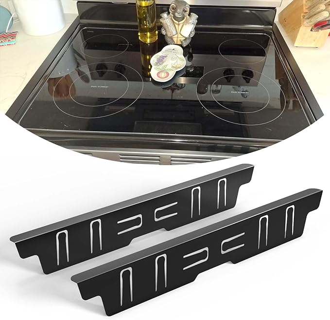 Stainless Steel Stove & Counter Top Gap Covers - Oven Gap Filler Kit 23.4" - Heat Resistant Slide-in Range Trim Guard for Seamless Kitchen Accessories Easy Clean
