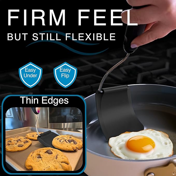 Adjustable Angle Spatula - New PPSU material - Turner and Flipper for Eggs, Pancakes, Burgers - Swappable Spatula Heads - Thin, Heat Resistant - Non-Stick Cookware Safe