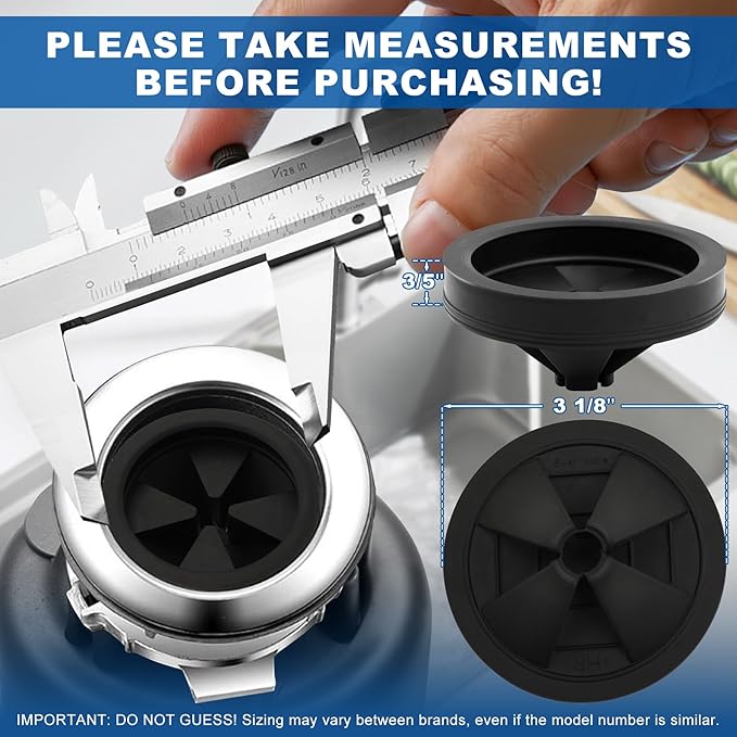 Garbage Disposal Splash Guard Collar Sink Baffle, Food Waste Disposer Accessories for Wasting King, Whirlaway and GE Models (3 1/8 Inch in Diameter) by CLEESINK