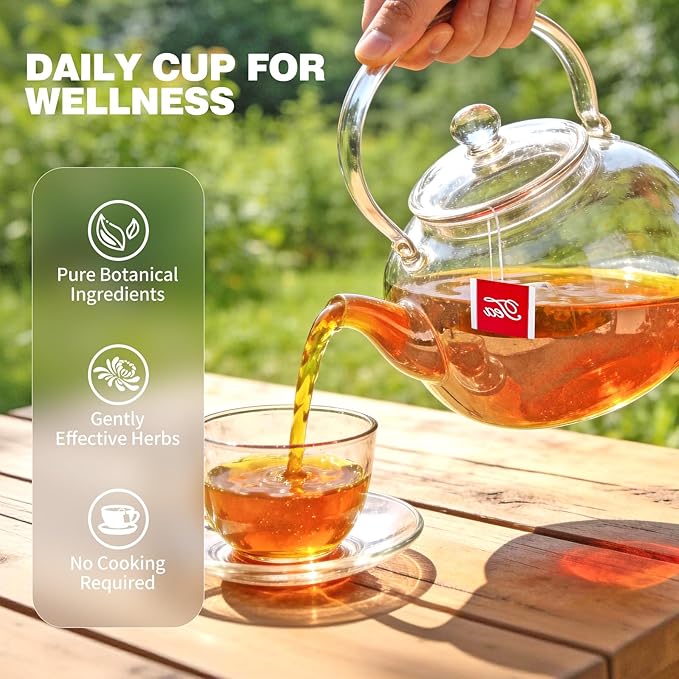 Dandelion Herbal Tea, Liver Detox Tea, Dandelion Tea, Liver Kidney Cleanse & Detox with Dandelion, Goji Berry, Burdock Root, Green Tea and Extra Herbal Ingredients, Kidney Tea, Chrysanthemum Tea, Dandelion Root Tea, Burdock Root Tea (30 Tea Bags(1 Pac...