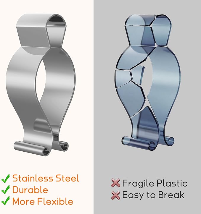 6 Pack Towel Clips for Kitchen, Stainless Steel Towel Holder Clips