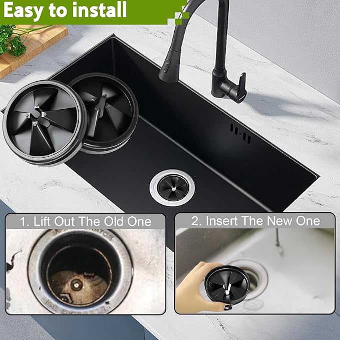 16 Pack 3 3/8 Inch Garbage Disposal Splash Guard – QCB-AM Silicone Splash Baffle with Noise Reduction, Leak-Proof Drain Protector Accessories, Compatible with InSinkErator Evolution