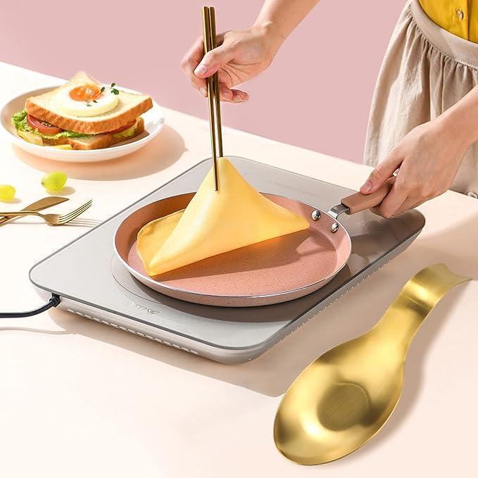 Stainless Steel Spoon Rest, Spatula Ladle Holder, Stainless Steel Utensil Spoon Rest Holder, Brushed Finish, Dishwasher Safe 9.8 x 3.7 Inch (Gold Fish Tail 1PC)