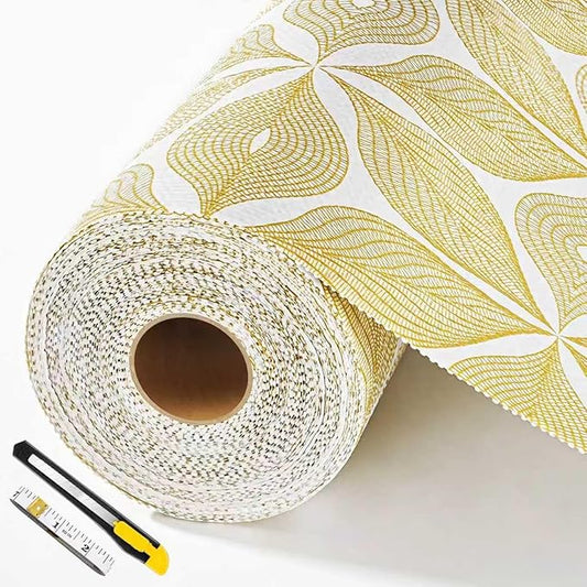 Shelf Liners for Kitchen Cabinets Non-Adhesive, Non-Slip Thickened Shelf Paper Waterproof Washable for Drawer Dresser Pantry Shelve Bathroom Protector Liner