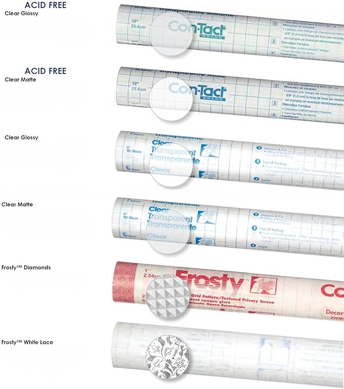 Con-Tact Brand Shelf Liner and Privacy Film, Clear Cover Self-Adhesive Semi-Transparent Liner, 18'' x 9', Frosty Diamonds (09F-C9903-12)