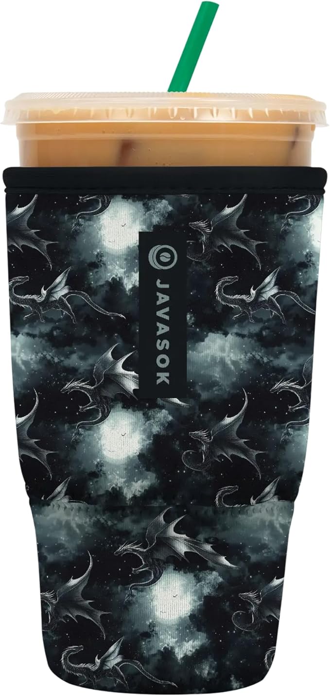 Sok It JavaSok Iced Coffee & Cold Soda Insulated Neoprene Cup Sleeve (Dragon Lore, Large: 30-32oz)