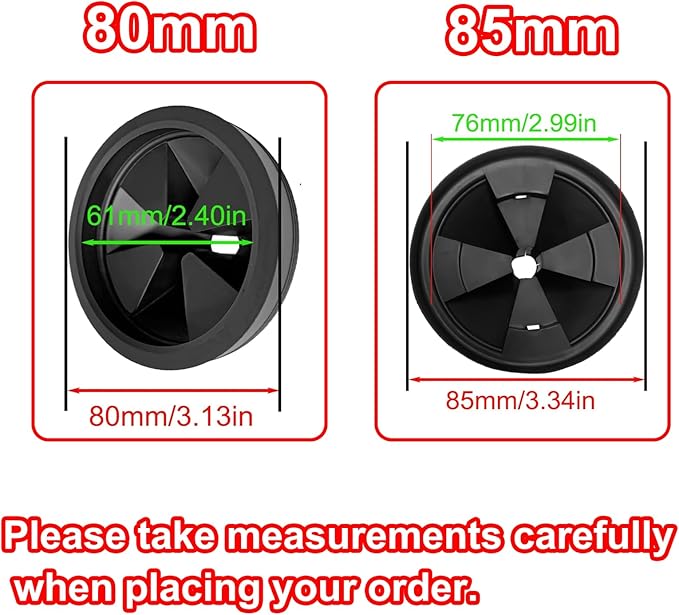 3 1/8 Inch Garbage Disposal Sink Baffle Splash Guard, Quiet Collar, Black Rubber, Perfect Fit for Insinkerator, Moen, Waste King, GE Disposer