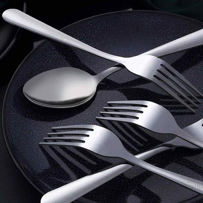 Unokit 36 Pieces Tea Spoons Set Silverware - 6.7 inch Stainless Steel Spoon, Dessert, Table, Silverware Spoons Only for Home, Kitchen or Restaurant - Mirror Polished, Dishwasher Safe