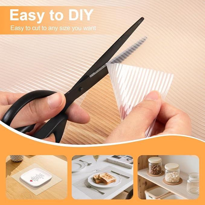 FEXIA 2 Rolls Shelf Liners for Kitchen Cabinets Non-Slip Drawer Liner 24 Inches x 20 FT Waterproof & Oil-Proof Non Adhesive Durable Material Fridge Liner for Shelves
