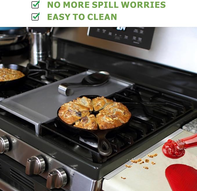 4PCS Stove Gap Covers Stainless Steel, Range Trim Kit, Kitchen Stove Counter Gap Cover, Stove Counter Gap Covers, Stove Gap Filler Retractable Length 13.8" to 27.5"