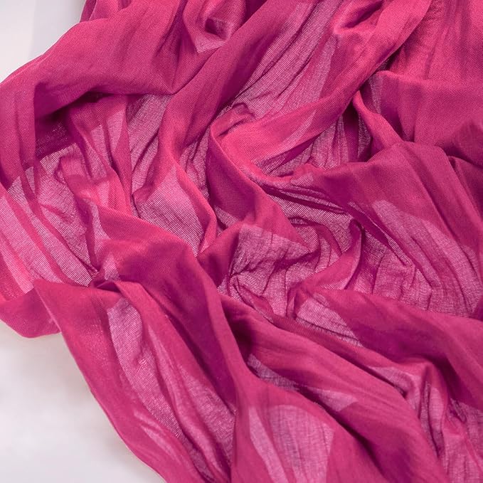 Socomi 6pcs Hot Pink Cheesecloth Table Runner Boho Rustic Gauze 120 inch 10FT Cheese Cloth Sheer Runner for Wedding Party Baby Shower Birthday Home Decor
