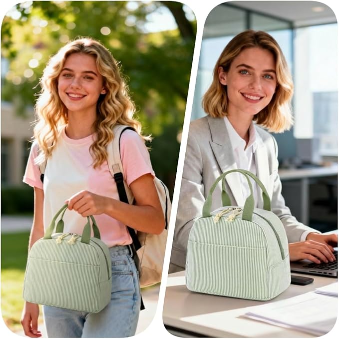 Bluboon Lunch Box for Women Men Cute Lunch Bag Reusable Insulated Lunch Bags Large Capacity Lunchbox Cooler for Work Picnic or Travel Gifts for Women Men