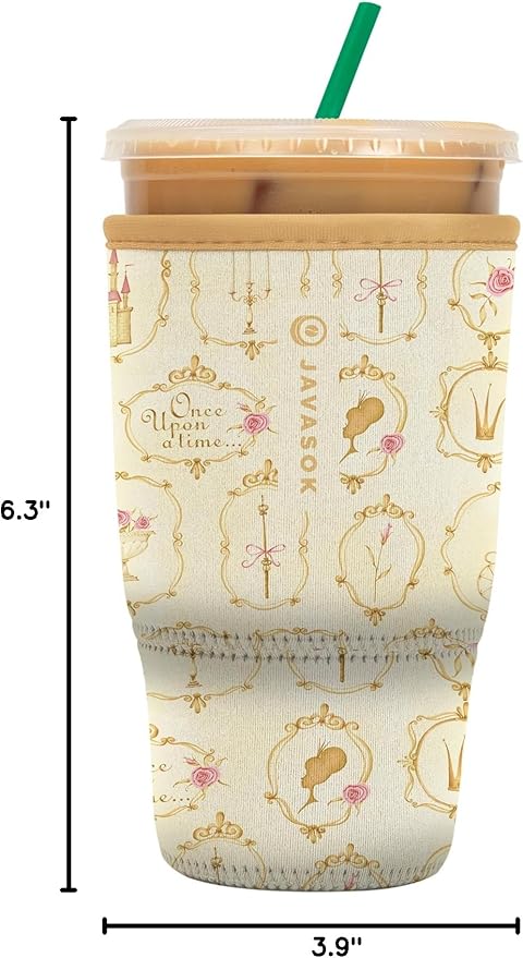 Sok It JavaSok Iced Coffee & Cold Soda Insulated Neoprene Cup Sleeve (Happily Ever After, Large: 30-32oz)