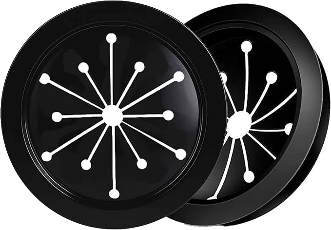 2 Pcs Garbage Disposal Splash Guard 3-1/8, Kitchen Sink Rubber Drain Guard, Sink Baffle, Black Rubber, Compatible with Whirlaway, Waste King.