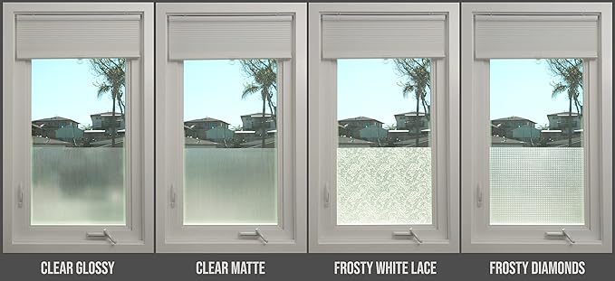 Con-Tact Brand Creative Clear Covering, Versatile and Self-Adhesive Shelf Liner, Semi-Transparent Privacy Film, Protective Clear Vinyl, 18'' x 50', Frosty Diamonds