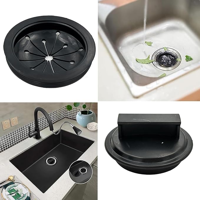 8Pcs/Set Garbage Disposal Sink Flange Kit with Stopper and Splash Guard for Waste King,4.3" Sink Flange and Drain Lock Nut for Whirlaway,Waste King Garbage Disposal Drain Assembly Kit(110mm)