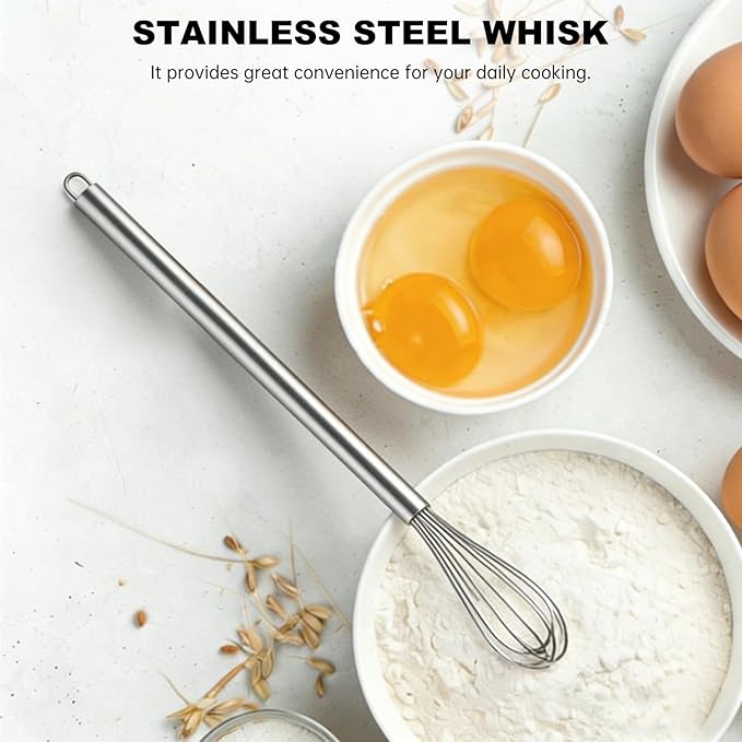 NileHome Mini Whisks Stainless Steel Whisk 11" Kitchen Small Wisk Balloon Wire Tiny Whisks for Cooking, Whisking, Blending, Beating, Stirring