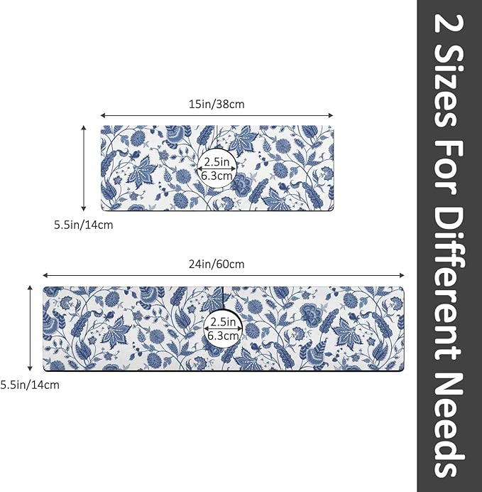 15" X 5.5" Kitchen Sink Splash Guard Faucet Mat Floral Super Absorbent Fast Drying Faucet Guard & Draining Mat Sink Splash Guard Behind Faucet for Kitchen, Bathroom