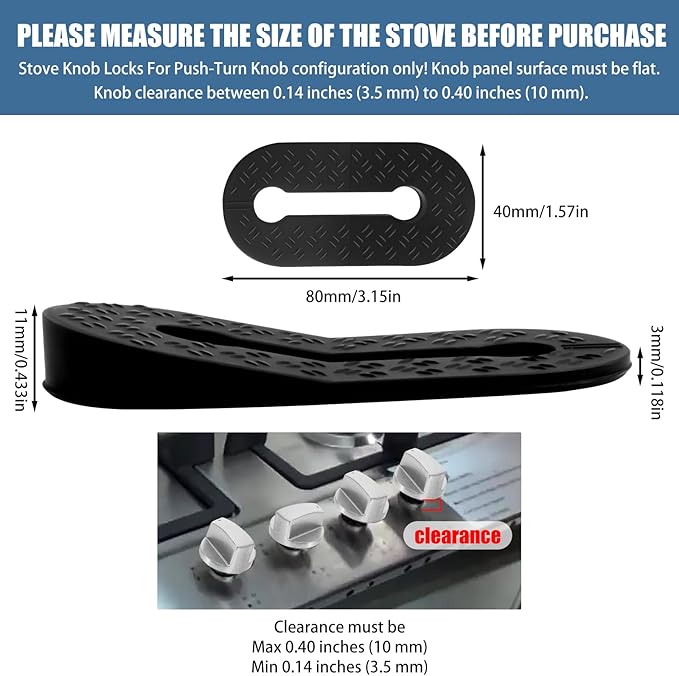 Silicone Stove Knob Safety Locks - Child Proof Oven Knob Locks (6 Pack)]