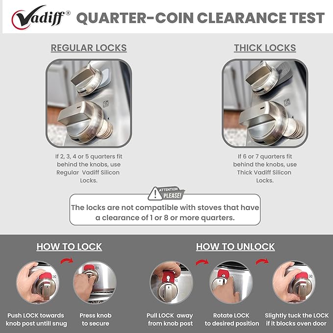 2025-26 Mom's Choice Winner- Gas Stove Knob Locks - Gray Silicone Stove Knob Safety Covers for Toddlers, Pets - Child Proof Universal Size Knobs - Baby Proofing Protectors for Electric Stoves- 5Pcs