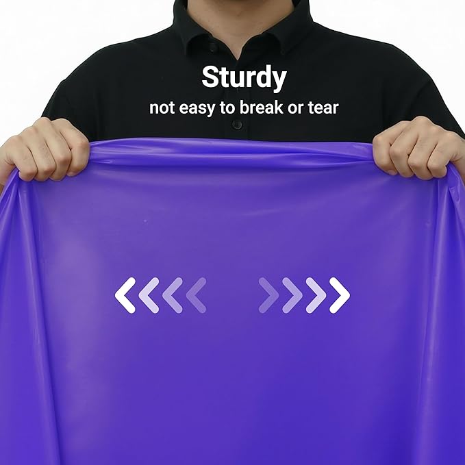 Auros Premium Plastic Tablecloths 10 Pack, 54 x 108 Inch Rectangle Disposable Table Covers for 8FT Tables, Thick & Durable, Waterproof & Spill-Proof, Easy Cleanup for Parties, Wedding, Grape Purple