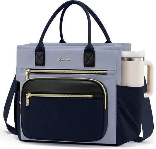LOVEVOOK Insulated Lunch Bag Women,Wide Opening Adult Lunch Box Women with Cup Holder,Large Leakproof Cooler Bag for Work Picnic Beach Family College Mom Teacher,Lunch Box/Bag for Kids Girl Boy School