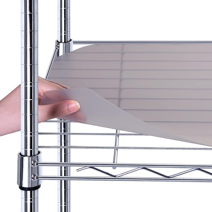 BRIAN & DANY Wire Shelf Liner 13.4" X 23.2", Heavy Duty Shelf Liners for Wire Shelving, Waterproof Protector Mats, Set of 3, Charcoal