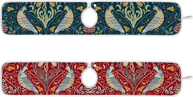 Sink Mat for Faucet Sink Splash Guard Faucet Handle Drip Catcher for Kitchen Bathroom Absorbent Microfiber Dish Drying Mat Boho Bird 2pcs