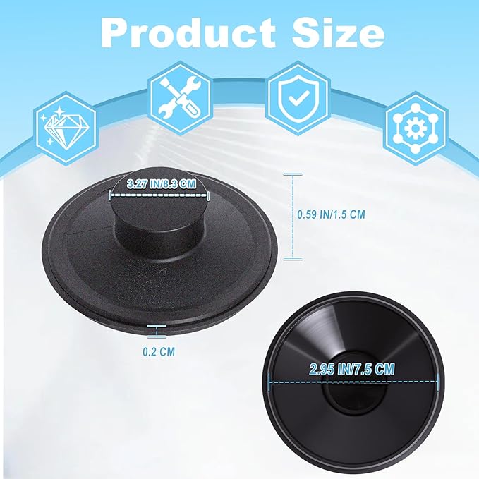Sink Stopper for InSink-Erator STP-PL Garbage Disposal, Exact Replacement Stopper Drain Compatible with Standard 3-1/2" Drains, Sink Drain Stopper for Kohler, Waste King