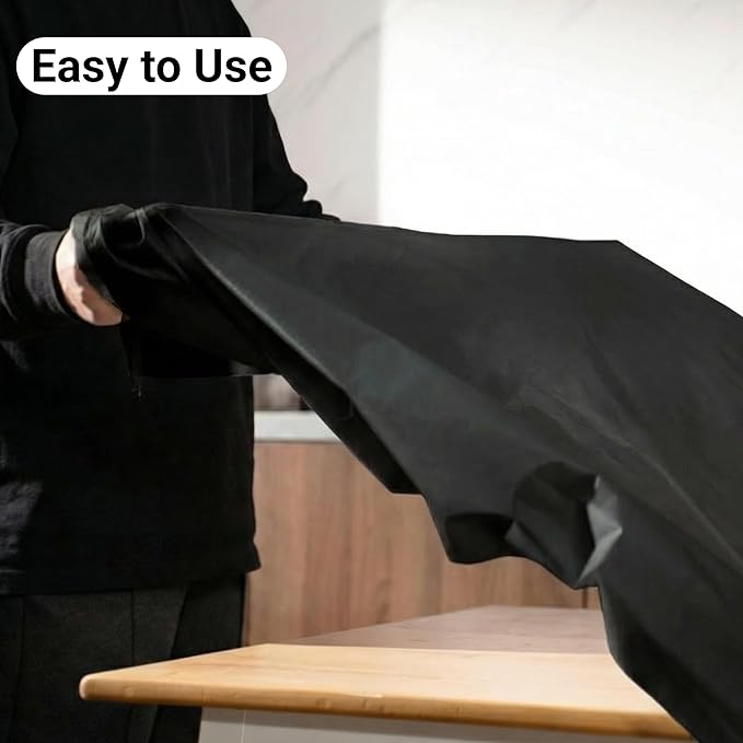 Auros Premium Plastic Tablecloths 10 Pack, 54 x 108 Inch Rectangle Disposable Table Covers for 8FT Tables, Thick & Durable, Waterproof & Spill-Proof, Easy Cleanup for Parties, Wedding, Onyx Black