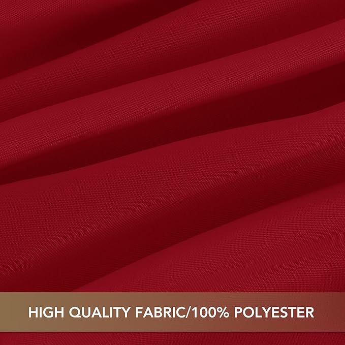 sancua Rectangle Tablecloths for 8 Foot Tables, 6 Pack - Washable Polyester Fabric Table Cloth for Wedding Party, Birthday, Banquet Reception, 60x120 Inch, Red