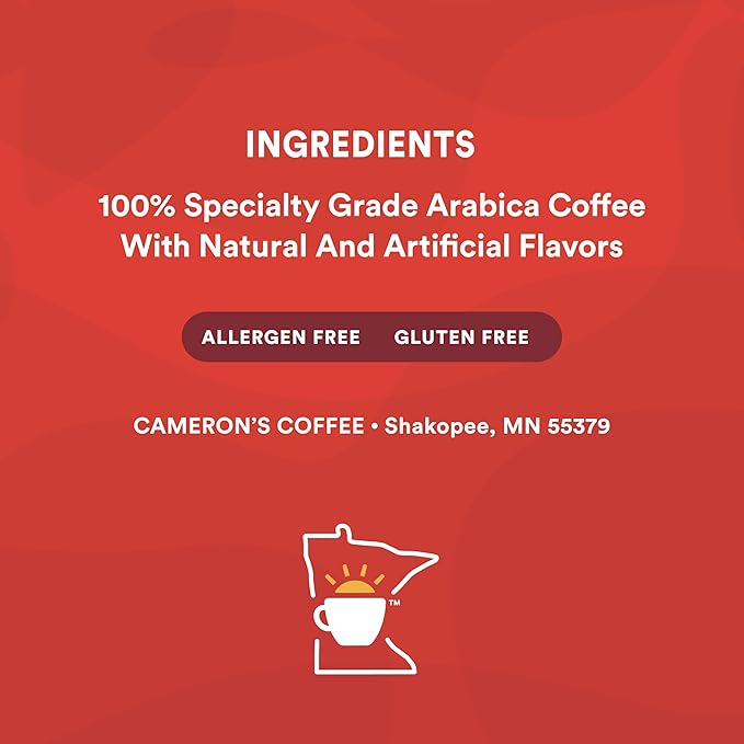 Cameron's Coffee Chocolate Caramel Brownie Flavored Ground Coffee, Light Roast, 100% Arabica, 12-Ounce Bag, (Pack of 6)